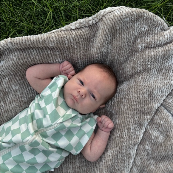 Mint Green Checkered Baby sleep sack - Picture 5 of 5